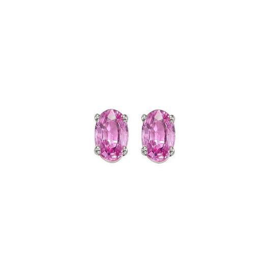 Gems One 14Kt White Gold Pink Sapphire (1/2 Ctw) Earring