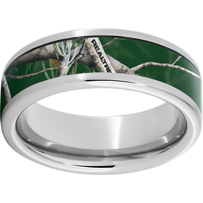 Serinium Pipe Cut Band with Realtree AP Green Inlay