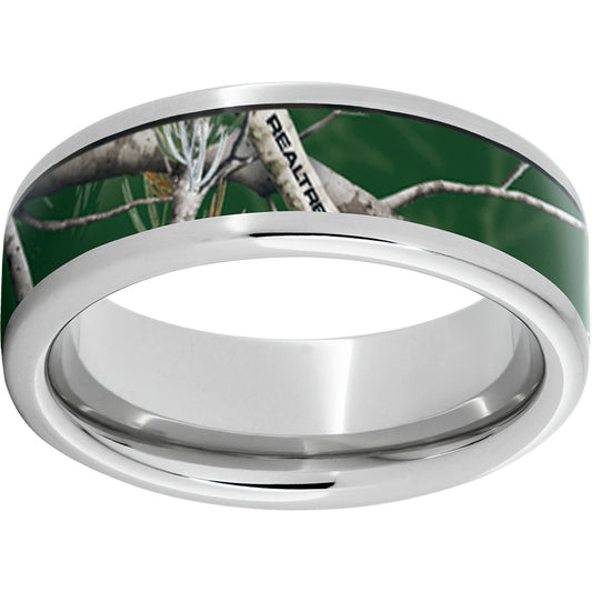 Serinium Pipe Cut Band with Realtree AP Green Inlay