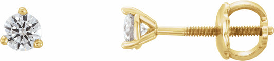 14K Yellow 1/5 CTW Diamond Earrings