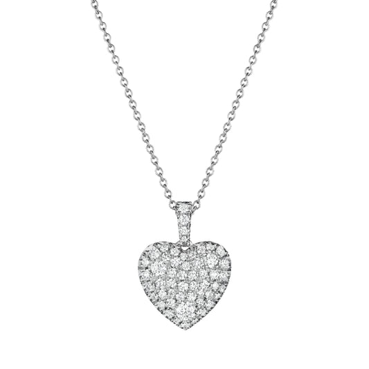 Henri Daussi White Platinum Diamond Pendant