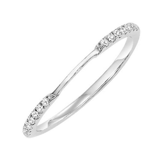 Gems One 14KT White Gold & Diamond Rhythm Of Love Fashion Ring  - 1/10 ctw
