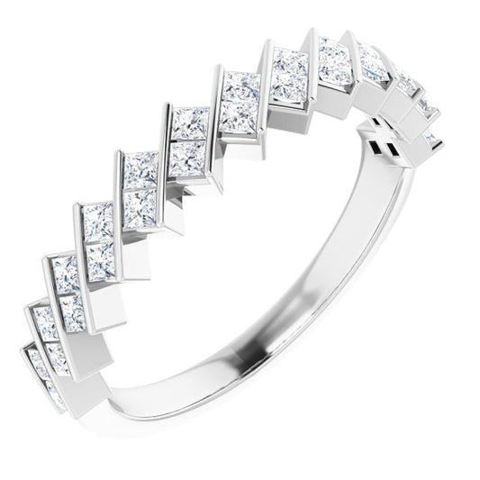 14K White 1/2 CTW Diamond Anniversary Band