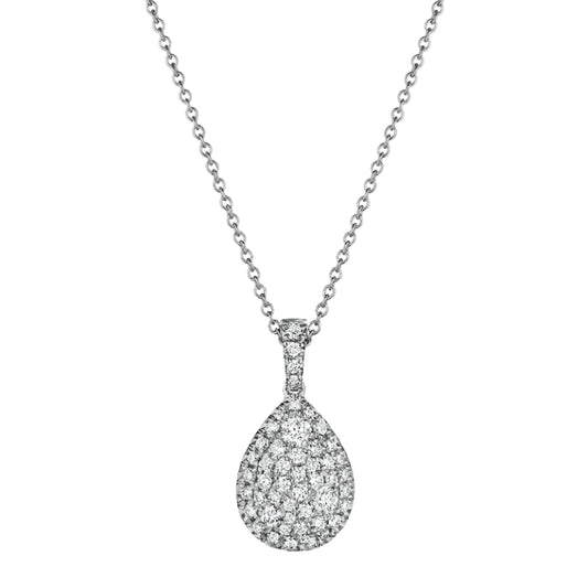 Henri Daussi White Platinum Diamond Pendant