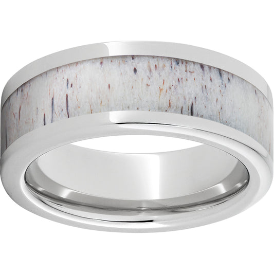 Serinium Pipe Cut Band with Antler Inlay