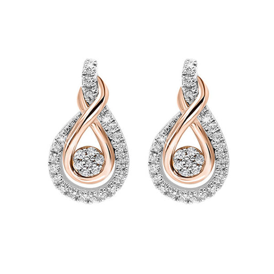 Gems One Mix Metal P-Gold Silver Diamond (1/5Ctw) Earring