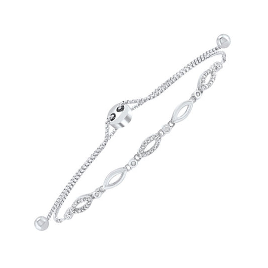 Gems One Silver Diamond (1/8Ctw) Bracelet