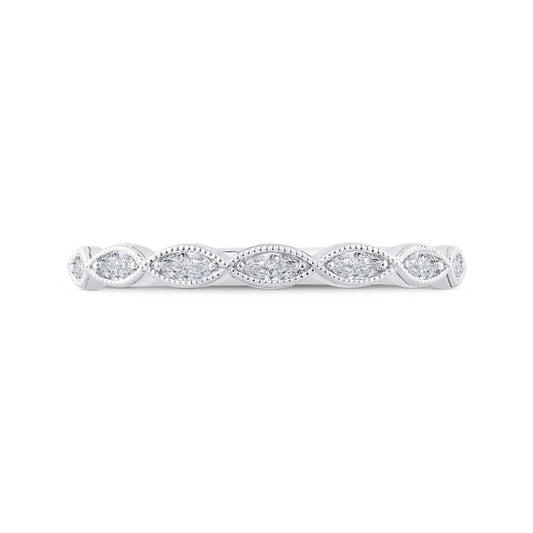Shah Luxury 14K White Gold Diamond Wedding Band