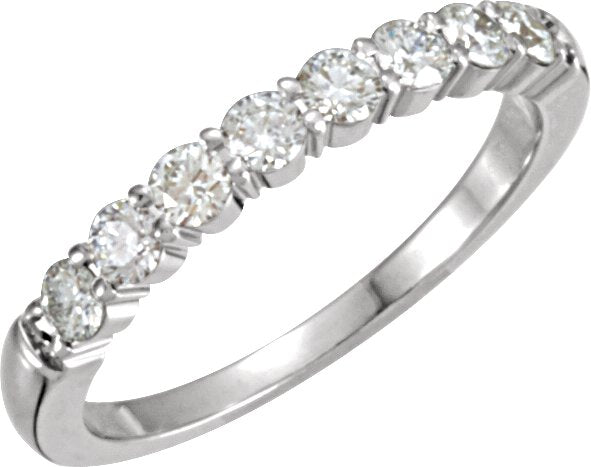 14K White 1/2 CTW Diamond Anniversary Band