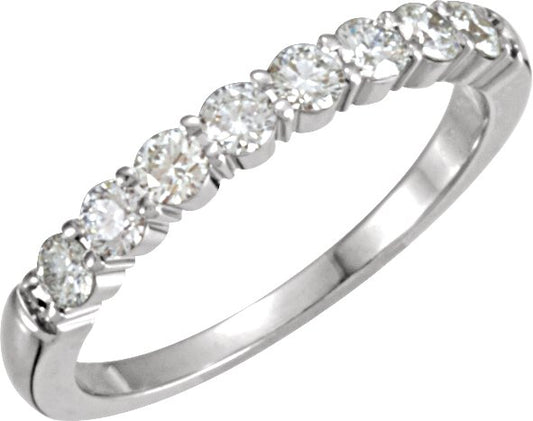 14K White 1/2 CTW Diamond Anniversary Band