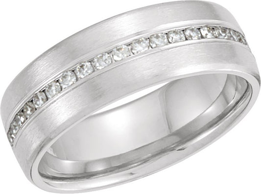 14K White 3/8 CTW Diamond Anniversary Band