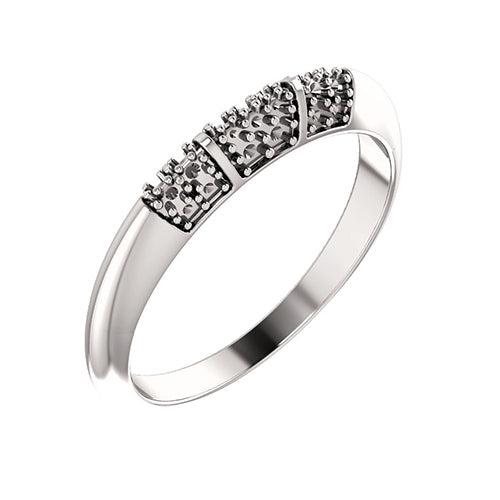 Stuller 14k White Gold 1/5ct Diamond Wedding Band