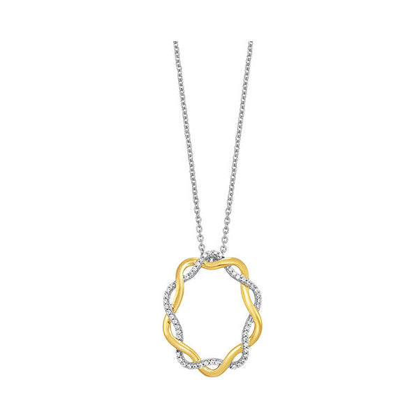 Gems One 10Kt White Yellow Gold Diamond (1/6Ctw) Pendant