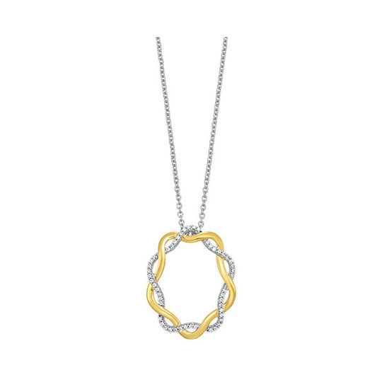 Gems One 10Kt White Yellow Gold Diamond (1/6Ctw) Pendant