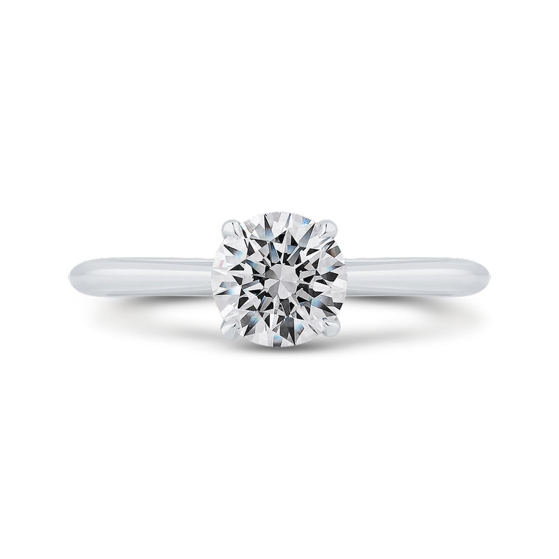 Shah Luxury 14K White Gold Solitaire Engagement Ring (Semi-Mount)