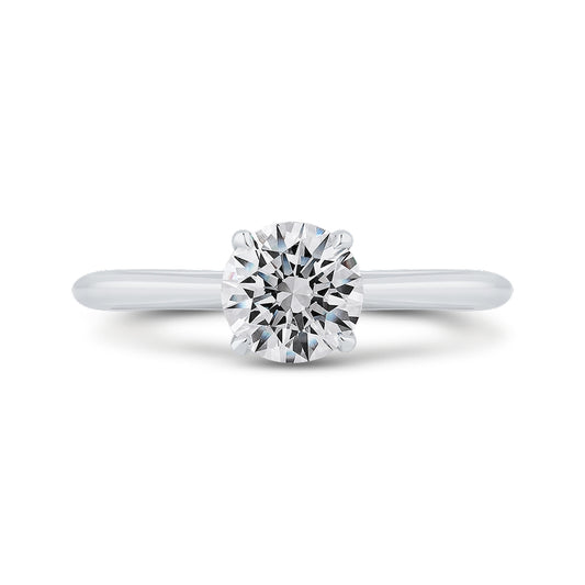 Shah Luxury 14K White Gold Solitaire Engagement Ring (Semi-Mount)
