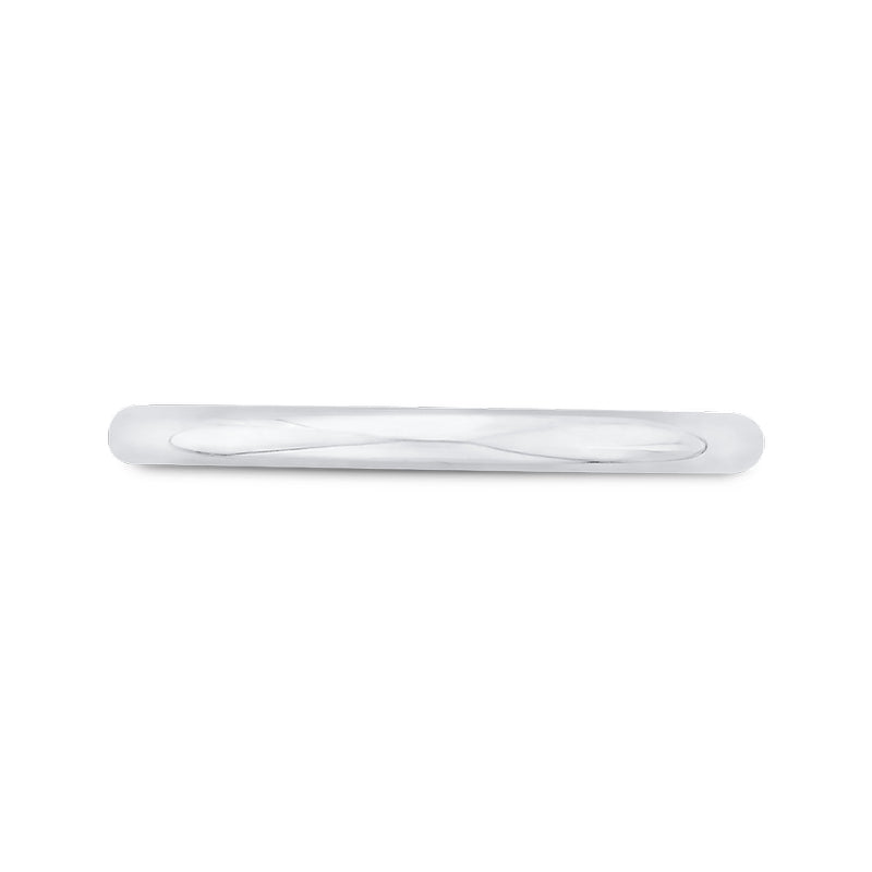 Shah Luxury 14K White Gold Plain Wedding Band