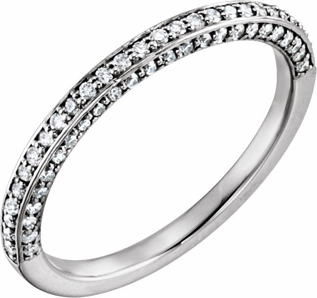 14K White 1/3 CTW Diamond Matching Band