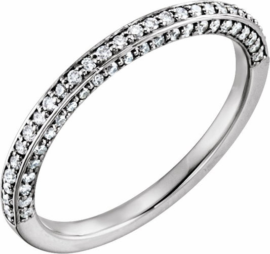 14K White 1/3 CTW Diamond Matching Band