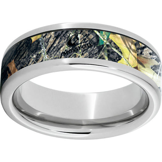 Serinium Pipe Cut Band with Mossy Oak New Break-Up Inlay