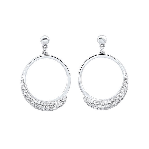 Gems One Silver Cubic Zirconia Earring