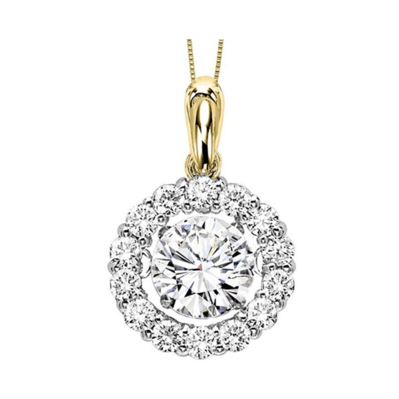 Gems One 14KT Yellow Gold & Diamond Rhythm Of Love Neckwear Pendant  - 1 ctw