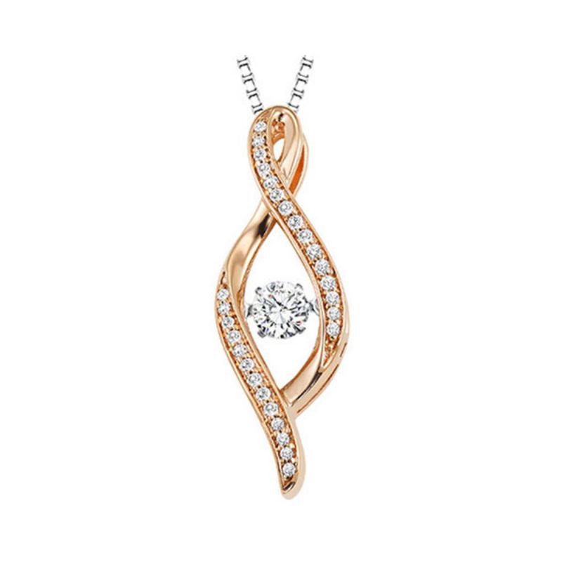 Gems One 10KT Yellow Gold & Diamond Rhythm Of Love Neckwear Pendant  - 1/4 ctw