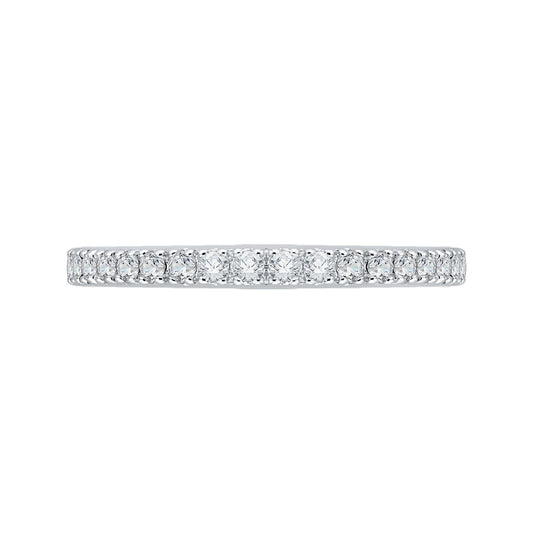 Shah Luxury Round Diamond Half-Eternity Wedding Band In 14K Two-Tone Gold