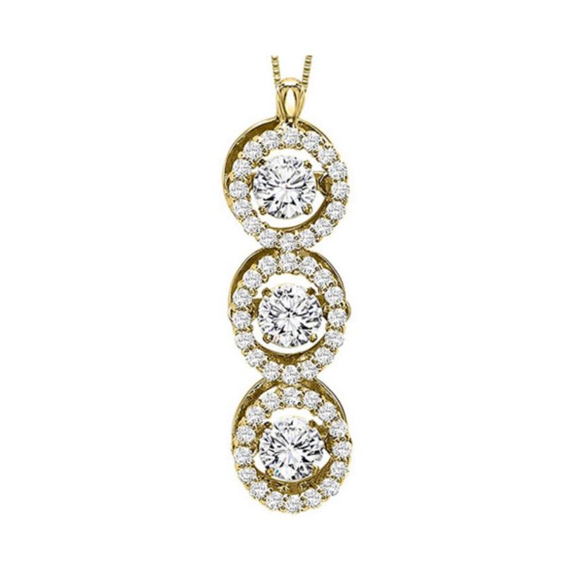 Gems One 14KT Yellow Gold & Diamond Rhythm Of Love Neckwear Pendant  - 1 ctw