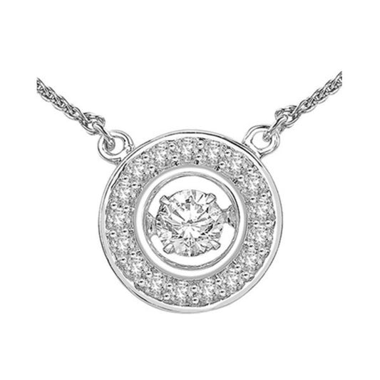 Gems One 14KT White Gold & Diamond Rhythm Of Love Neckwear Pendant  - 7/8 ctw