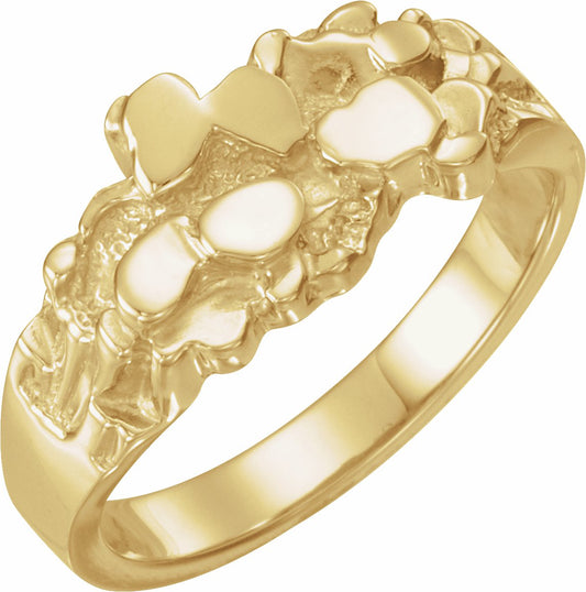 10K Yellow Men's Nugget Ring