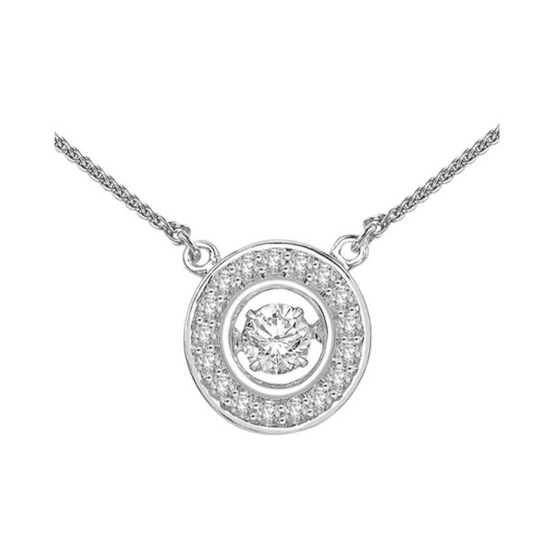 Gems One Silver (SLV 995) & Diamonds Stunning Neckwear Pendant - 1/5 ctw