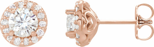 14K Rose 5/8 CTW Diamond Earrings