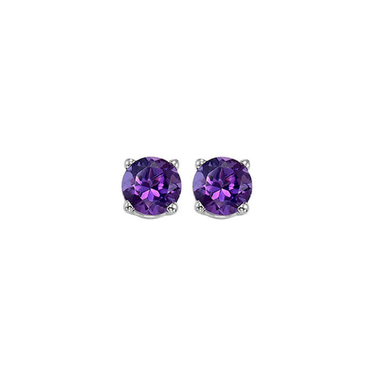 Gems One 14Kt White Gold Amethyst (1 Ctw) Earring