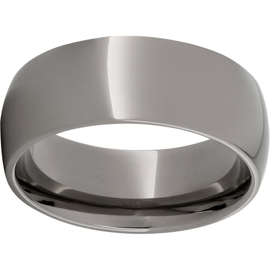 Titanium Domed Band with Polish Finish