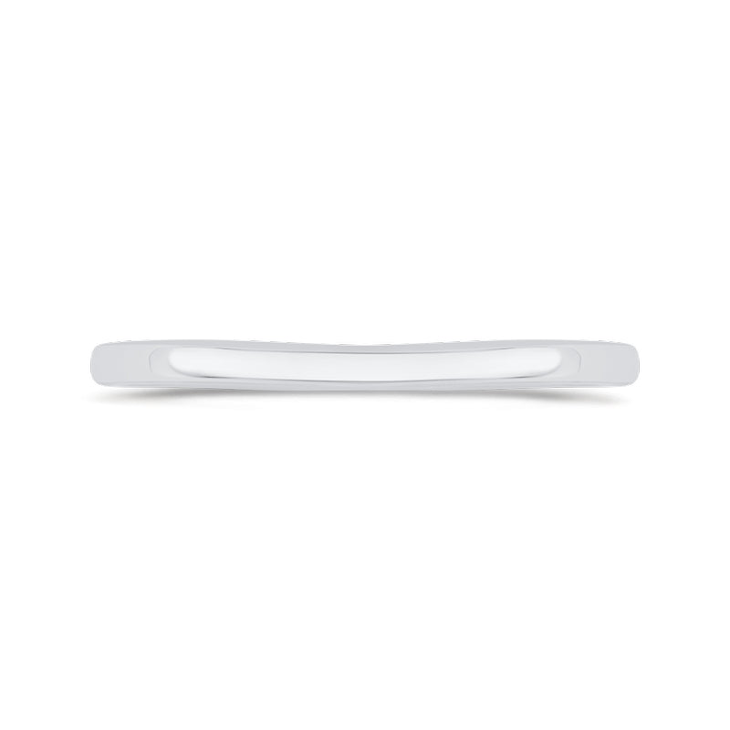 Shah Luxury 14K White Gold Plain Wedding Band
