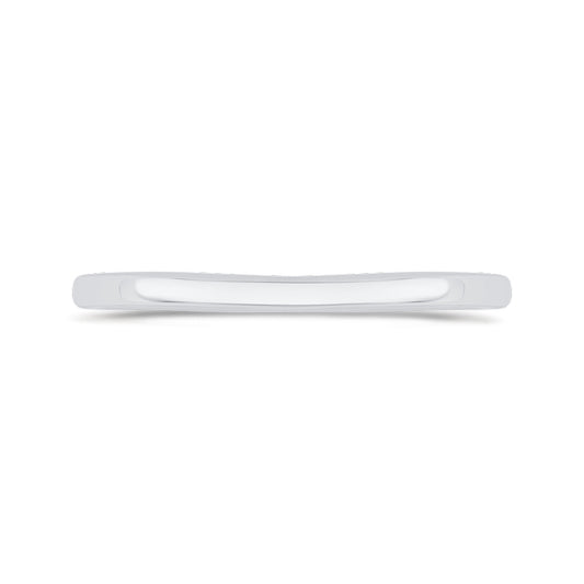Shah Luxury 14K White Gold Plain Wedding Band