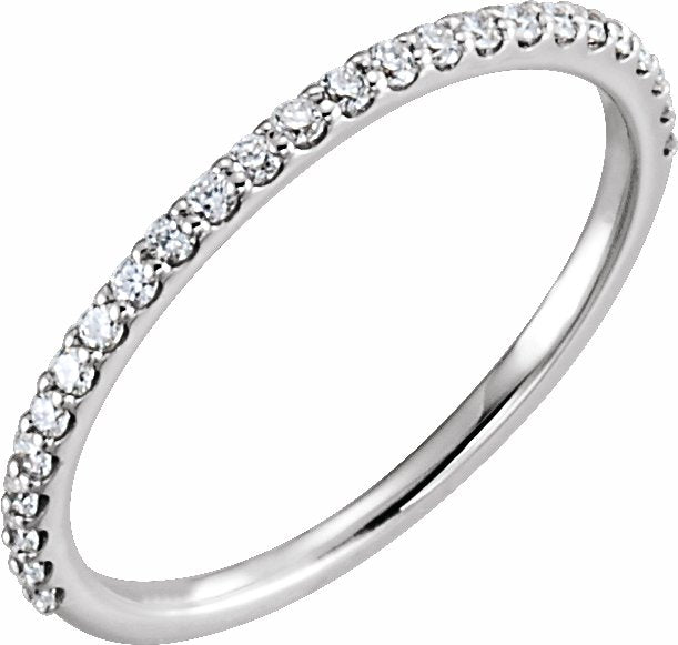14K White 1/4 CTW Diamond Matching Band