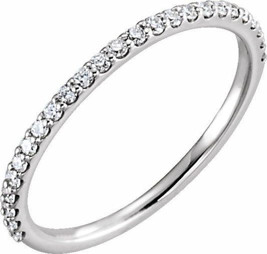 14K White 1/4 CTW Diamond Matching Band