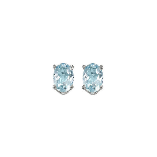 Gems One 14Kt White Gold Aquamarine (7/8 Ctw) Earring