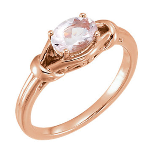 Stuller 14k Rose Gold Morganite Knot Ring
