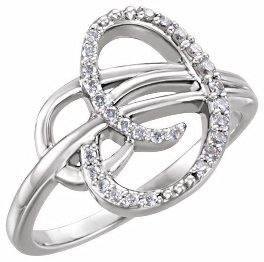 14K White 1/6 CTW Diamond Ring