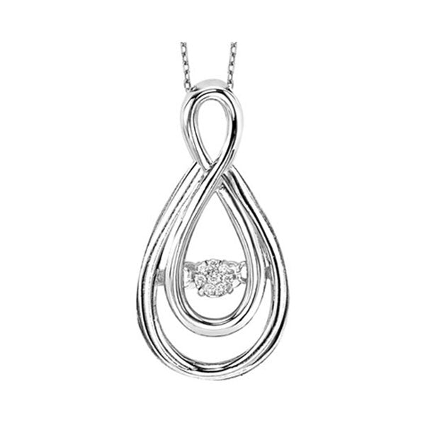 Gems One Silver Diamond (1/50 Ctw) Pendant
