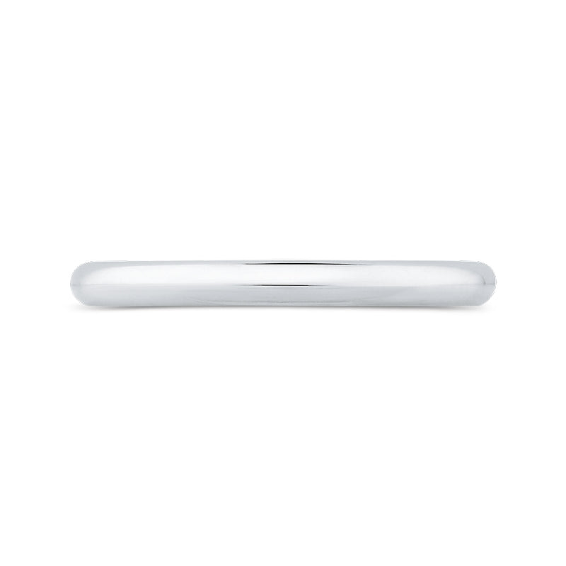 Shah Luxury 14K White Gold Plain Wedding Band