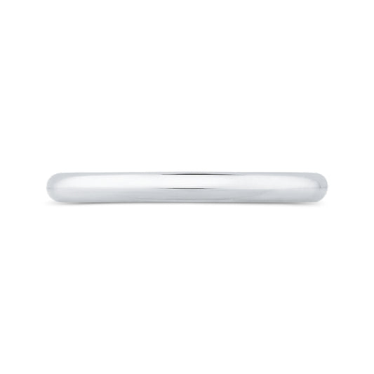 Shah Luxury 14K White Gold Plain Wedding Band