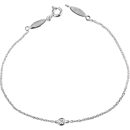 Stuller 14k White Gold Diamond Bracelet