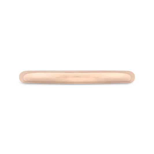 Shah Luxury 14K Rose Gold Plain Wedding Band