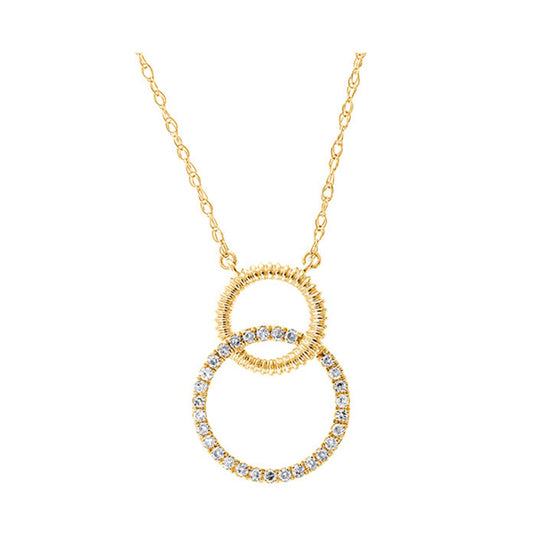 Gems One 14Kt Yellow Gold Diamond (1/12 Ctw) Pendant