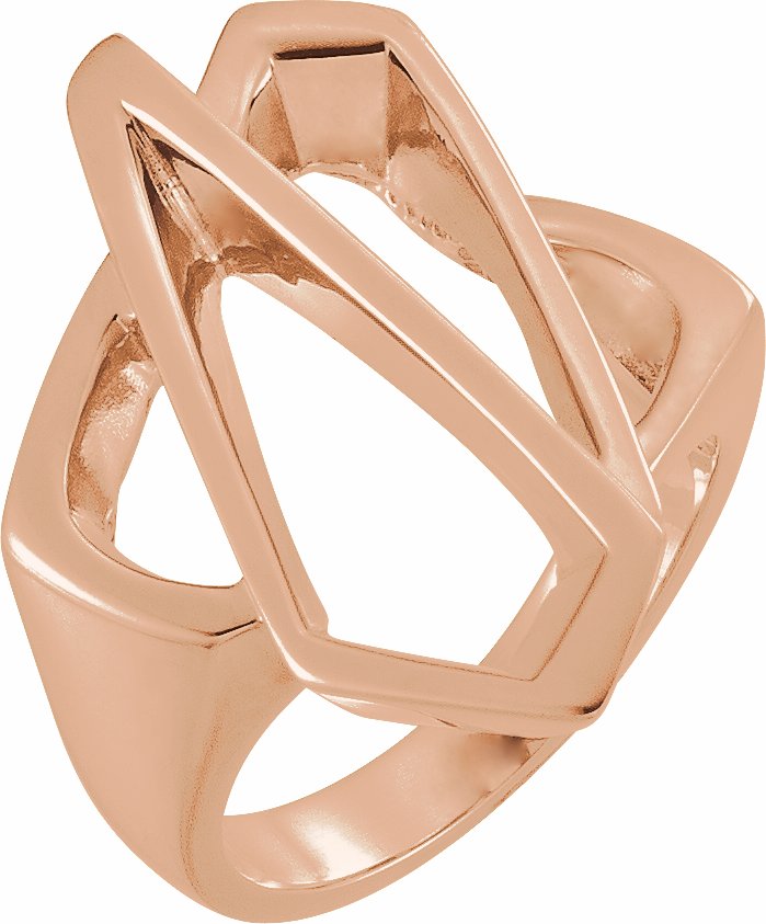 14K Rose Freeform Ring