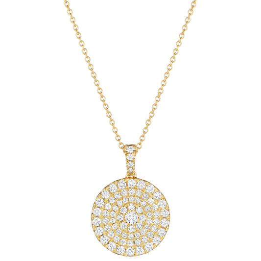 Henri Daussi 14k Yellow Gold Diamond Pendant